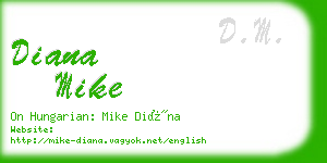 diana mike business card